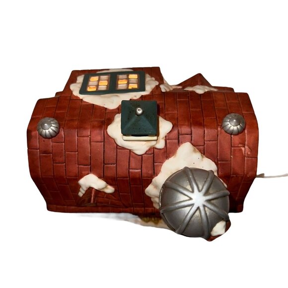 Rare Vintage 1998 Mervyns Village Square Lighted Village Barn Holiday Christmas - Picture 6 of 7